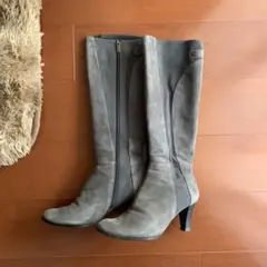 ダイアナ　グレー スエード ロングブーツ 24.5cm