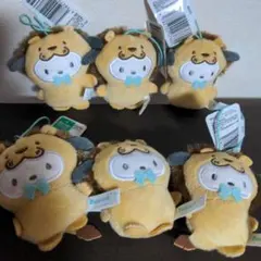 【6点セット】サンリオキャラクターズどうぶつ着ぐるみマスコット