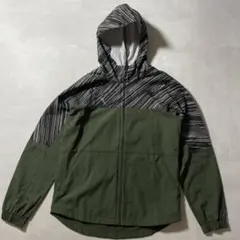 【良品】PUMA プーマ ウインドブレーカー S カーキ 総柄 トレーニングウェ