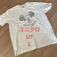 お値下げ　UNIQLO UT ミッキーマウス Tシャツ ホワイト Lのサムネイル
