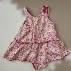花柄フリルワンピース水着 110サイズ