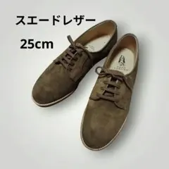 【美品】ハッシュパピードレスアップシューズ　茶色　スエードレザー紐靴25cm