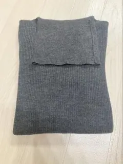 ティアラ　ウールリブニット　グレー