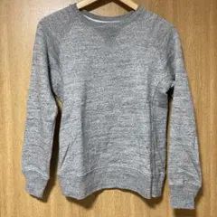 無印 杢グレー クルーネックトレーナー M ②