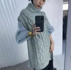 ケーブル編みタートルネックニット Ameri VINTAGE/アメリヴィンテージ