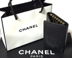 美品☆CHANELシャネル☆6連キーケース ブラックレザー&ミニショッパー