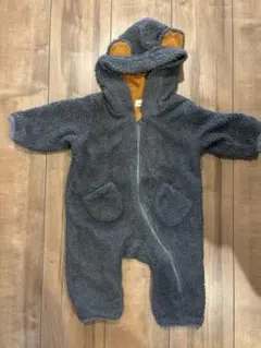 グレー フリース フード付きアウター　70cm