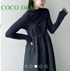 COCO DEAL ココディール キャミワンピース　ジャガードキャミワンピース