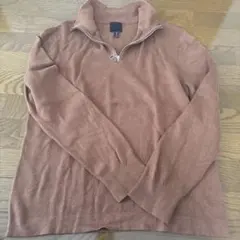 H&M ハーフジップ ニット セーター ブラウン Mサイズのサムネイル