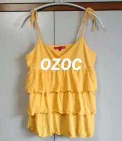 【OZOC／オゾック】ティアードキャミソール・イエロー・日本製のサムネイル