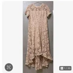 結婚式 パーティードレス 二次会 ワンピース ベージュ 大きいサイズ ピンク