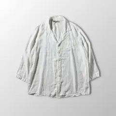 90s FLAX リネン シャツ L オープンカラー - メルカリ