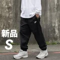 ナイキ NIKE ジョガーパンツ S 黒 ウーブン トラックパンツ テーパード
