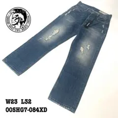 【新品】W23 ディーゼル デニム ジーンズ レディース ダメージ加工 ブルー