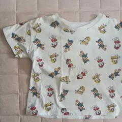 パウパトロール　キッズ　Tシャツ　半袖　総柄 白　100のサムネイル