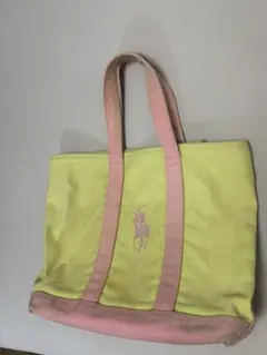 Ralph Lauren イエロー ピンク トートバッグ35cm×30cmのサムネイル