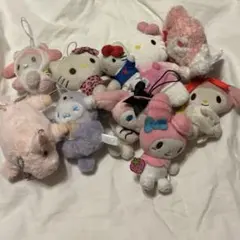 ハローキティ・マイメロディ・ぬいぐるみ10体セット
