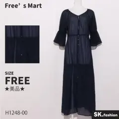 ★美品★Free’s Mart ワンピース　ロング　七分袖　透け感　前開き　羽織