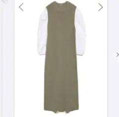 Mila Owen ミラオーウェン 布帛スリーブドッキングデザインワンピース