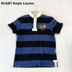 90s RUGBY Ralph Laurenラガーシャツ ボーダー ロゴ刺繍 L