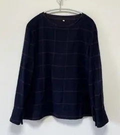無印良品　両面起毛フランネルブラウス