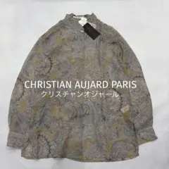 新品未使用　クリスチャンオジャール ペイズリー花柄シアーブラウス羽織り長袖日本製のサムネイル
