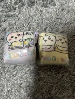 ちいかわベビー 巾着ポーチ ちいかわ&ハチワレ&うさぎ　トリオ　モモンガ&古本屋