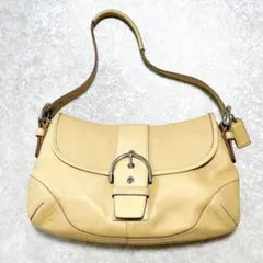 希少✨コーチ ワンショルダーバッグ ソーホー クリーム レザー バックル