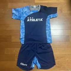 ATHLETA 上下 迷彩柄シャツ＆パンツ青・黒 140cm