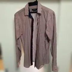 ZARA MAN スリムフィット シャツ M 赤白ストライプ