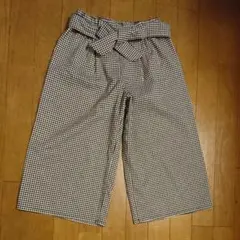 キッズ♪ワイドパンツ♪ガウチョパンツ♪130㎝♪ギンガムチェック♪