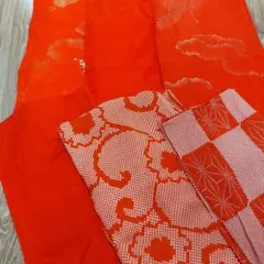 ㉛赤系生地おまとめ　柄違い　おまけ付き