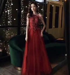 イブニングドレス　レッド