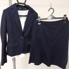 紺　スーツ　ジャケット　スカート　ブラウス　洋服の青山　撥水　11号　9号