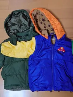 ホットビスケッツ中綿ジャケット、petit mainダウンジャケット2点セット