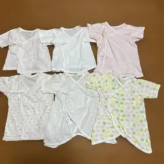 ベビーロンパース肌着　短着　6点　女の子
