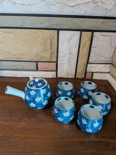 中古品 有田焼 源右衛門窯 造 古染付梅紋 湯呑 和食器 手描き - メルカリ