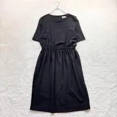 ❤️【ジョルジュレッシュ】38 黒 半袖ワンピースおしゃれ着 春夏 ウエストゴムのサムネイル