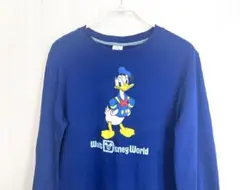 Disney ドナルドダック プリントスウェット XL ブルー USA古着のサムネイル