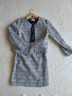 PLST ツイードスーツ ジャケットとスカート３点セット