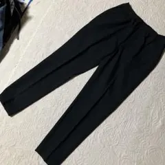 黒 ワイドパンツ・イージーパンツ ウエストゴム