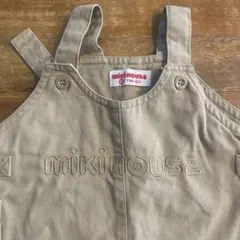 ◎中古◎mikiHOUSE ベビー　キッズベージュ オーバーオール 80