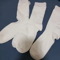 ホワイト クルーソックス 3足セット