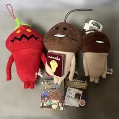 なめこ栽培キット ぬいぐるみ マスコット 3個 セット（なめこ・マサル）