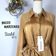 YACCOMARICARD シルク100% ピンタック ワンピース グリーン - メルカリ