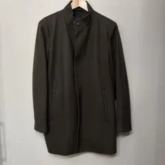 Theory メンズ スタンドカラーコート ダークオリーブのサムネイル