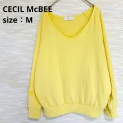 CECIL McBEE 長袖カットソー ラグランスリーブ 刺繍 M 1779のサムネイル