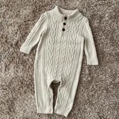 美品♡baby Gap 12〜18m ケーブルニットロンパース