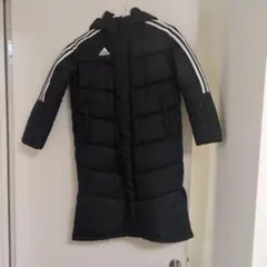 adidas ブラック パデッドコート 130cm　キッズ