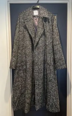 【UNITED TOKYO】チェック柄ロングウールコート メンズサイズ2